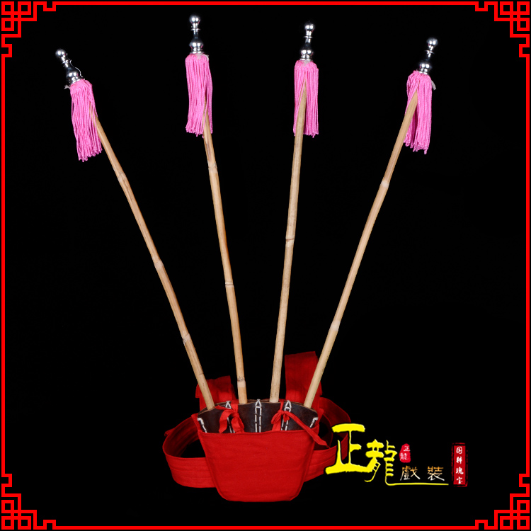 诏安戏装戏曲用品靠旗男女大靠 靠板 正宗牛皮旗杆旗架