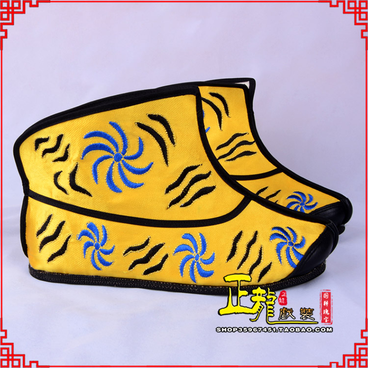 诏安.美猴王靴子虎纹靴金黄快靴 猴鞋