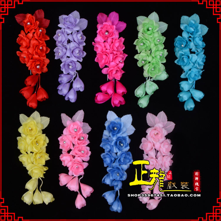 诏安鬓花头饰小花头花 真丝绢花